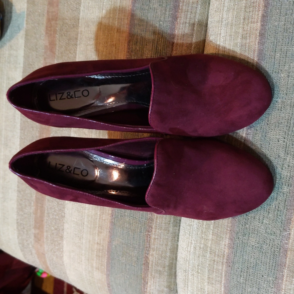 Maroon Suede Heels